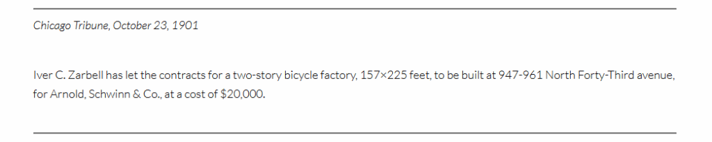 Arnold Schwinn 43rd Ave Bicycle factory.