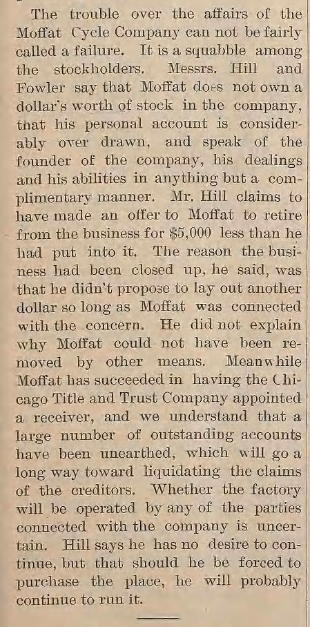 Hill allegations against Moffat